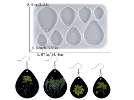 Molde silicona 8 aritos gota